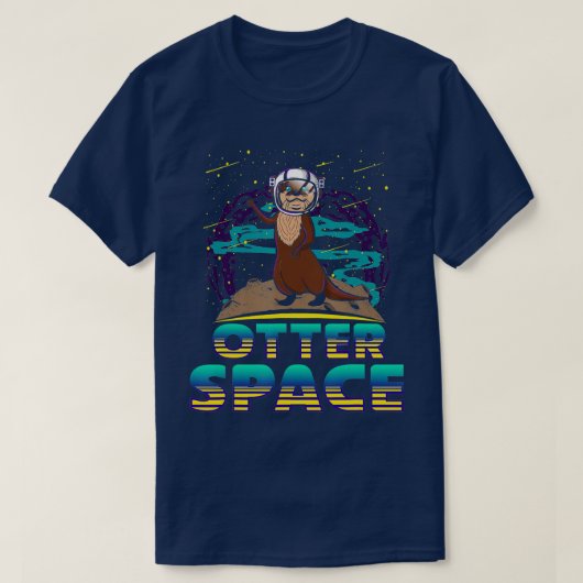 オッター宇宙宇宙飛行士銀河系科学天文学アニ Tシャツ (デザイン正面)
