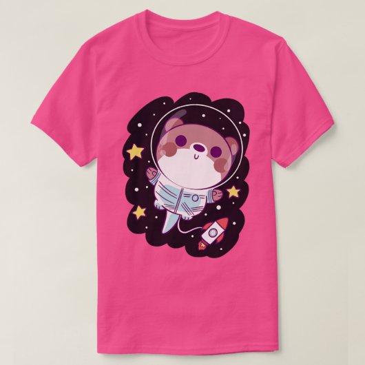 オッター宇宙 Tシャツ (デザイン正面)