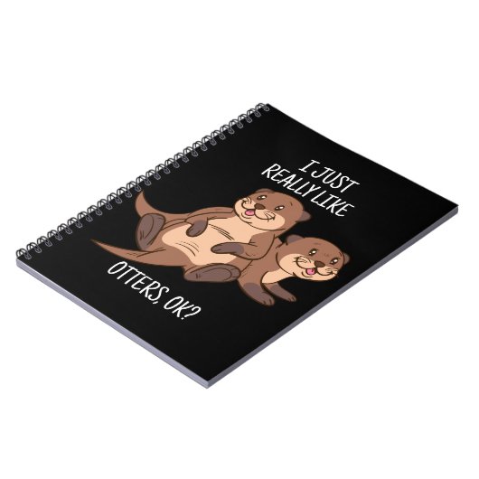オッター恋人ウィメンズシーオッターギフトオッター男性へー ノートブック (左側)