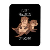 オッター恋人ウィメンズシーオッターギフトオッター男性へー マグネット (縦)