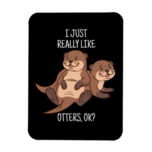 オッター恋人ウィメンズシーオッターギフトオッター男性へー マグネット (縦)