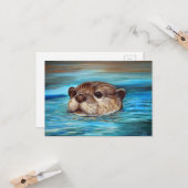 オッター絵画川 カード (正面/裏面インサイチュ)