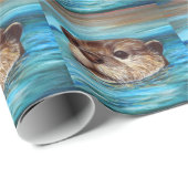 オッター絵画川 ラッピングペーパー (ロールコーナー)