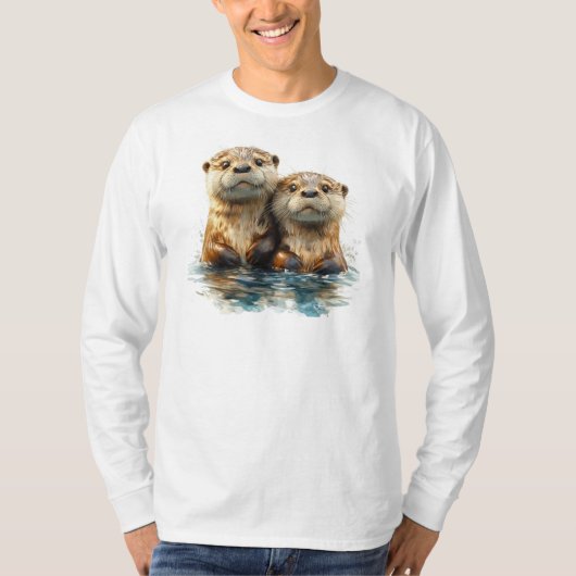 オッター長袖Tシャツ Tシャツ (正面)