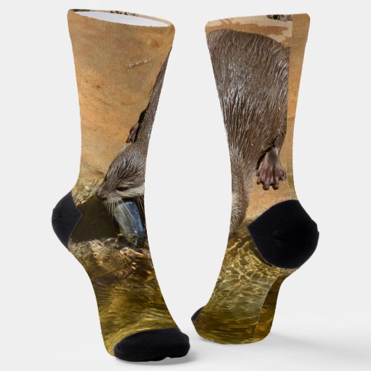 オッター食べズAフィッシュ、クルーソックス ソックス (傾斜あり)