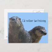 オッター、オッター2、私は魚釣りになる ポストカード (正面/裏面)
