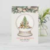 オッター&バニークリスマスツリースノーグローブ シーズンカード (スタンド正面)