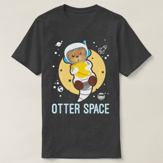 オッタ宇宙おもしろいゲグ銀河系と宇宙オッタ Tシャツ (デザイン正面)