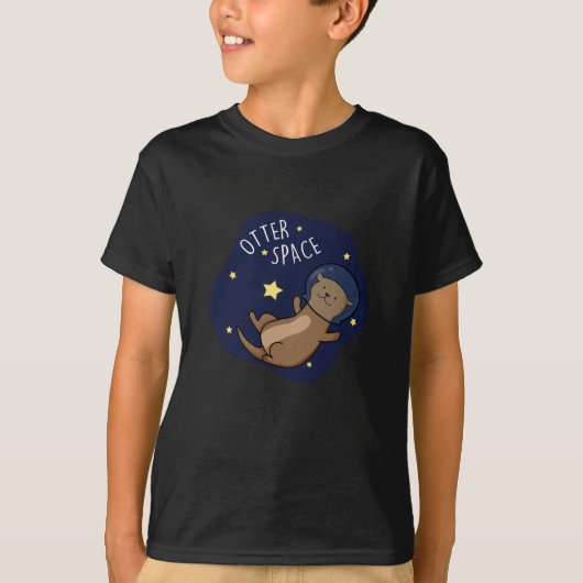 オッタ宇宙おもしろい宇宙飛行士オッタプンダークBG Tシャツ (正面)