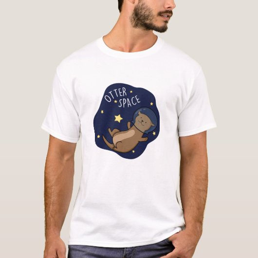 オッタ宇宙おもしろい宇宙飛行士オッタプン Tシャツ (正面)