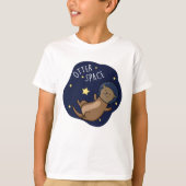 オッタ宇宙おもしろい宇宙飛行士オッタプン Tシャツ (正面)