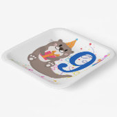 オッタ誕生日ガールパーティーカラフルバルーンテーマ ペーパープレート (傾斜あり)