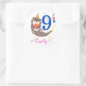 オッタ誕生日ガールパーティーカラフルバルーンテーマ ラウンドシール (バッグ)