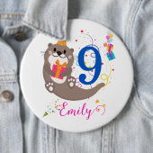 オッタ誕生日ガールパーティーカラフルバルーンテーマ 缶バッジ (インサイチュ)