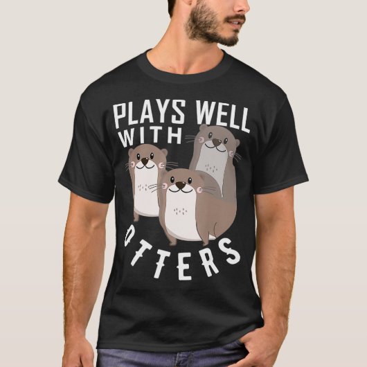 オッタ―と仲良く遊ぶ ビッグ・パンはオッタ― Tシャツ (正面)