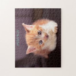 オットマンのオットマンのオレンジ色の黒い子猫 ジグソーパズル