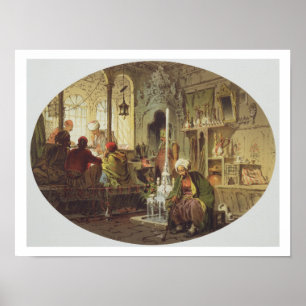 オットマンの喫茶店1862年(色のlitho) ポスター