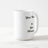 オットマンタイルのお茶の女性 – 柔らかい青の流れ コーヒーマグカップ (正面右)