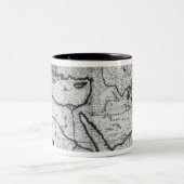 オットマン帝国の地図 ツートーンマグカップ (中央)