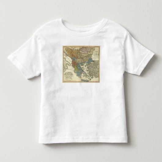 オットマン帝国の民族誌の地図 トドラーTシャツ (正面)