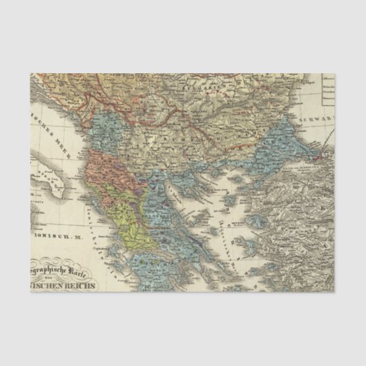 オットマン帝国の民族誌の地図 薄葉紙 (正面)