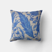 オットマンIznikの青く、花の白いセラミックタイル クッション (裏面)