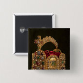 オットーの即位のためになされる帝国王冠 缶バッジ (正面&裏面)