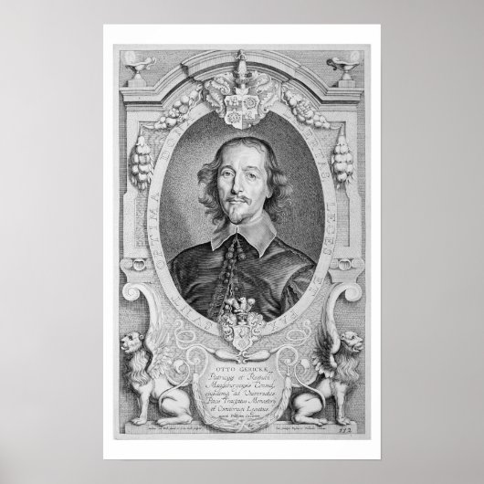 オットー・フォン・ゲーリケ (1602-86) '著名人の肖像'より ポスター (正面)