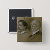 オットー・フォン・ビスマルクおよび彼の息子ハーバート 缶バッジ (正面&裏面)