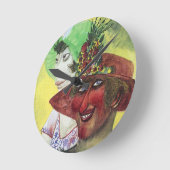 オットーDix売春婦デスクオーガナイザー ラウンド壁時計 (傾斜)