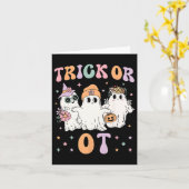 オット職業セラピーセラピストハロウィンゴ カード (黄色い花)