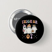 オット職業セラピーセラピストハロウィンゴ 缶バッジ (正面&裏面)
