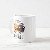 オッドボールおもしろいサッカーパン コーヒーマグカップ (正面左)