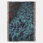 オッパシーな青、黒、赤の詳細のツイスト効果 スローブランケット (正面縦)