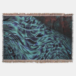 オッパシーな青、黒、赤の詳細のツイスト効果 スローブランケット