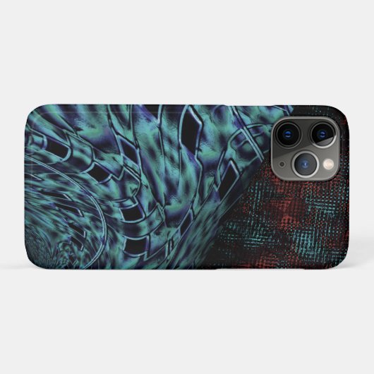 オッパシーな青、黒、赤の詳細のツイスト効果 Case-Mate iPhoneケース (裏面(横))