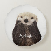 オッパーソナライズされたター愛ガーリー装 ラウンドクッション (裏面)