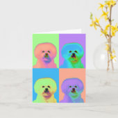 オップアート- Bichon Frise - Cody カード (黄色い花)