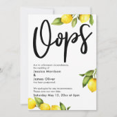 オップス水彩画レモンズ結婚のカード 招待状 (正面)