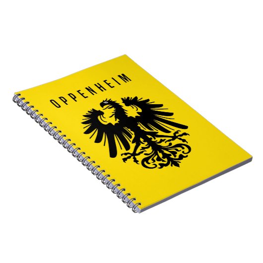 オッペンハイム市エンブレムドイツのシンボルコートアームズフラ ノートブック (右側)