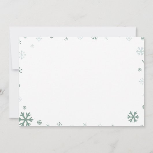 オッホーおもしろいクリスマスサンタファースト誕生日 招待状 (裏面)