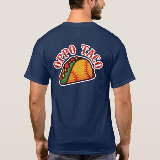 オッポタコソフトボール/ベースボール Tシャツ (裏面)