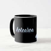 オテアロアニュージーランドの地図、NZマオリ語 マグカップ (正面左)