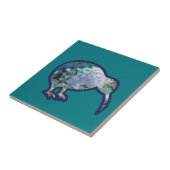 オテアロハニュージーランドパウアシェルキウイバードグリーンニュージーランド タイル (側面)