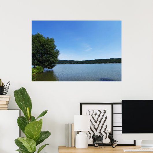 オティスコ湖の上の青空のポスター ポスター (ホームオフィス)