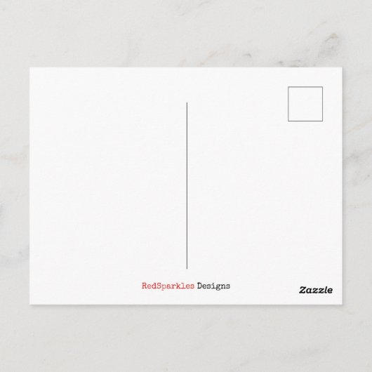 オティスストロングハートホワイト ポストカード (裏面)