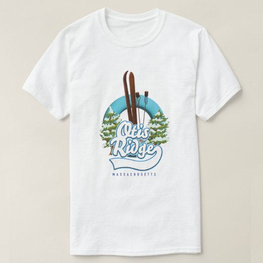 オティスリッジ マサチューセッツ スキーロゴ Tシャツ (デザイン正面)