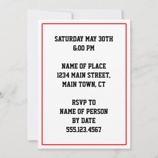 オディア60誕生日パーソナライズされた招待状 招待状 (裏面)