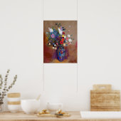 オディロンレドンブーケの花 ポスター (キッチン)