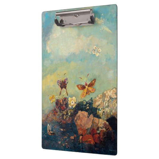 オディロンレドン蝶ヴィンテージ象徴芸術 クリップボード (左)